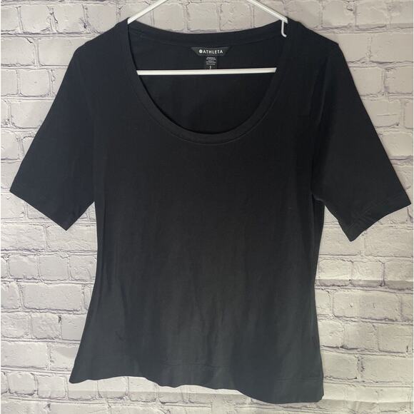 Athleta Outbound Scoop Tee T-Shirt Black Womens Size S - Picture 1 of 5